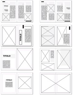 the layouts for an article with different shapes and sizes, including rectangles