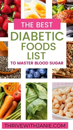 Master your diabetes with a mastering diabetes foods list and learn what foods support healthy blood sugar leavels. Manage your blood sugar and avoid sugar spikes. Eat the best foods for diabetes. Food for blood sugar control. Low glycemic foods for diabetes. Low carbs diabetic diet. Low Glycemic Foods, Low Cholesterol Recipes, Low Cholesterol, Low Carbs, Blood Sugar Control, Healthy Snacks For Diabetics, Bariatric Recipes, Low Glycemic