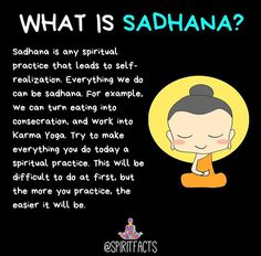 an image of buddha saying what is sadhanaa?