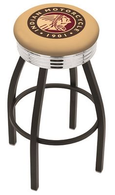 a black and tan stool with the washington state rams logo on it's back