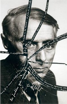 a black and white photo of a man's face with tape wrapped around it