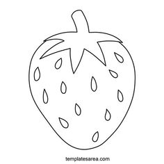 a strawberry with drops on it coloring page