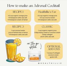 Adrenal Cocktail With Coconut Water, Orange Juice Adrenal Cocktail, Adrenal Cocktail Lemonade, Nighttime Adrenal Cocktail, Cortisol Detox Diet Drink, Adrenal Cocktail Recipe No Orange Juice, Adrenal Mock Tail, Adrenal Cocktail Recipe Benefits, Adrenal Cocktail Benefits