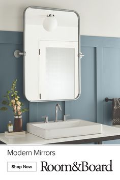 modern mirrors shop now at ron and board