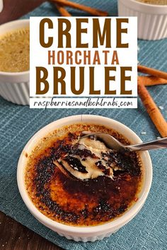 Top down view of horchata creme brulee with a cracked sugar crust. Strawberry Creme Brulee, Horchata Desserts, Brulee Desserts, Luxury Desserts, Creme Brulee Cheesecake