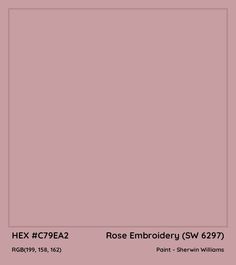 a pink background with the words hex c / bez and rose embroidery sw 697