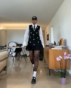 dress - https://amzn.to/4eNHh4H / https://amzn.to/3ZNgaCq shirt - https://amzn.to/3Y5c9b9 tie - https://amzn.to/3ZHfrTl stockings - https://amzn.to/3ZGT7Ju pearls - https://amzn.to/47Q1iVU white socks - https://amzn.to/47Q1iVU cap - https://amzn.to/3BpUdzn bag - https://amzn.to/4epmGnq shoes - https://amzn.to/3zFNVLg                                Exude elegance with our black mini dress featuring delicate pearl accents. Complete the look with our sophisticated white shirt and tie combo for a chic, formal ensemble. Perfect for special occasions! #BlackMiniDress #FormalFashion #PearlAccents #WhiteShirtTieCombo #BlackMiniDress • #FormalFashion • #PearlAccents • #WhiteShirtTie • #ElegantOutfit • #SophisticatedStyle • #SpecialOccasion • #EveningWear • #FashionInspiration Academic Formal Outfit, Black Collar Shirt Outfit Woman, Eccentric Outfits Black Women, Cool Graduation Outfits, Diner Aesthetic Outfits, Black And White Preppy Outfits, All Black Formal Outfits For Women, Fancy Outfits Black Women, Black And White Christmas Outfit