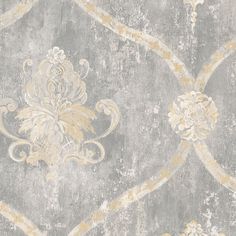 an old wallpaper with gold and silver designs on it, as well as the words bellicorditing sponsored