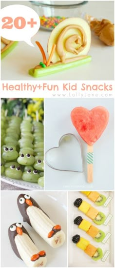 healthy and fun kids snacks with text overlay