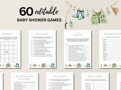 baby shower games with clothes hanging from the line