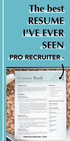 the best resume i've ever seen, prorecutter by mike kush