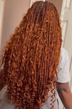 Ginger boho braids for black women hairstyles Xpressions Braiding Hair Colors, Braids For Black Women Hairstyles, Hair Styles Boho, Xpressions Braiding Hair, Ginger Boho Braids, Ginger Braids, Braiding Hair Colors, Cabello Afro Natural, Short Box Braids Hairstyles