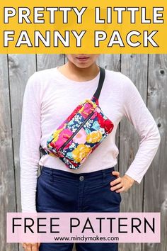 the pretty little fanny pack sewing pattern is easy to sew