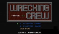 the title screen for wrecking crew