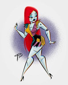 an image of a cartoon character that appears to be in the form of a woman