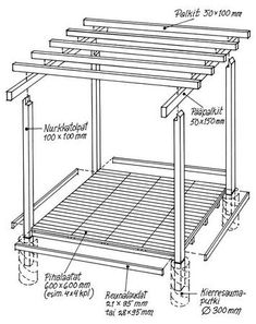 an image of a bed frame with measurements for the top and bottom parts on it