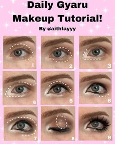 Makeup Tutorials Step By Step, Asian Makeup Tutorials, Korean Makeup Tips, Makeup Korean, Face Charts, Simple Makeup Tips, Doll Eye Makeup, Makeup Face Charts