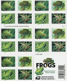 stamps with frog images on them