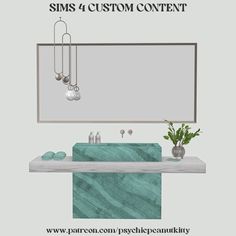 an image of a bathroom setting with the text sims 4 custom content