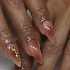 Sade Nails, Almond Shaped Nail Ideas, Apres Gel X Nails, Nails Gems, Medium Acrylics, Medium Stiletto, Almond Shaped Nails, Gel X Nails, X Nails