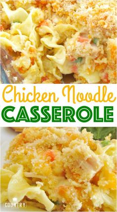 chicken noodle casserole is an easy dinner recipe that's ready in under 30 minutes