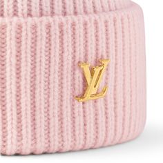 LOUIS VUITTON® - Lv Spark Beanie - Light Pink Louis Vuitton Beanie, Pink Louis Vuitton, Preppy Car Accessories, Louise Vuitton, Apple Ipad Case, Luxury Hats, Louis Vuitton Pink, Knit Texture, High Fashion Outfits