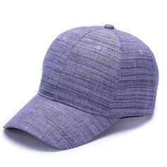 a baseball cap is shown in purple and white tweed, with the front panel partially closed