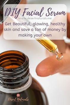 Facial Serum Diy, Natural Face Serum, Essential Oils For Face, Essential Oil Beauty, Skin Care Routine For 20s, Skin Oil, Diy Facial