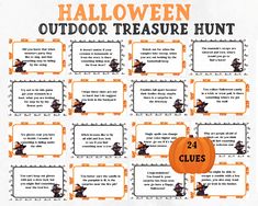 a printable halloween outdoor treasure hunt for kids