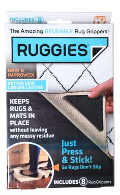 the packaging for ruggies is shown with instructions on how to install it and how to use