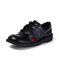 PRICES MAY VARY. Leather sole Kickers Shoes, Leather School Shoes, School Uniform Shoes, Kicks Shoes, Black Shoes Women, Black Leather Shoes, Shoes Uk, School Shoes, Dc Sneaker