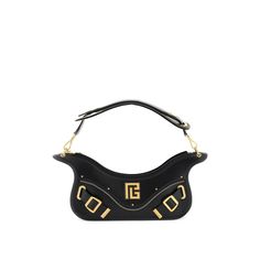 Baguette Bag By Balmain Made Of Leather And Characterized By Decorative Monogram And Gold-Tone Metal Details. Zipper Top Closure, Suede Interior With A Card Slot, Detachable Top Handle For A Hand Or Shoulder Look. Materal: 100% Calf Leather. Made In: Italy. Color: Black. Collection: Spring - Summer 2023. Sku: An0lb814lslx. Width: 32 Cm Height: 15 Cm Depth: 5 Cm Handle Drop: 18 Cm. Modecraze Is An Online Platform That Offers The Best Designer Products From Europe To Customers All Over The World. Designer Shoulder Baguette Bag With Handles, Designer Baguette Shoulder Bag With Handles, Chic Rectangular Shoulder Bag With Logo Hardware, Luxury Everyday Baguette Bag, Designer Baguette Bag With Branded Hardware, Luxury Baguette Bag With Branded Hardware For Shopping, Luxury Rectangular Baguette Bag As Fashion Accessory, Designer Evening Shoulder Bag With Logo Hardware, Designer Formal Baguette Bag