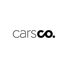 the words cars co are black and white