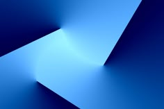 an abstract blue background with curved lines in the center and diagonal shapes at the bottom