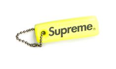 Supreme Puffy Keychain - zero's zeros world sneakers hypebeast streetwear street wear store stores shop los angeles melrose fairfax hollywood santa monica LA l.a. legit authentic cool kicks undefeated round two flight club solestage supreme where to buy sell trade consign yeezy yezzy yeezys vlone virgil abloh bape assc chrome hearts off white hype sneaker shoes streetwear sneakerhead consignment trade resale best dopest shopping Tag Necklace, Dog Tags, Dog Tag Necklace, Yellow, 10 Things