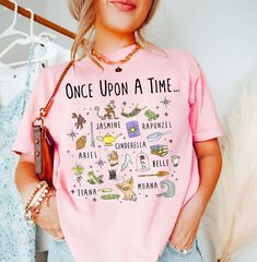 Once Upon A Time - Disney Princess Shirt, Princess Shirt, Princess Disney Shirt, Disneyworld Shirts, Disney Girls Trip, Gifts Idea Princess Tshirt Women, Princess Disney Shirt, Disney Girls Trip, Disney Princess Shirt, Disney Princess Shirts, Girls Trip Gifts, Disney 2024, Disney On Ice, Princess Shirt