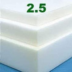 three white foam mattresses stacked on top of each other with the numbers 25 and 25