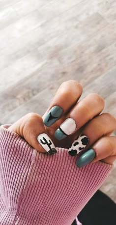 Western Nail Ideas, Nails Turquoise