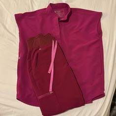 Top Xxs Bottoms S They Are Almost Brand New Two Tones Of Pink But Still Look Very Cute Together Pink Scrubs, Scrubs Outfit, Figs Scrubs, College Life, Fig, Scrubs, Brand New, Pink, Women Shopping