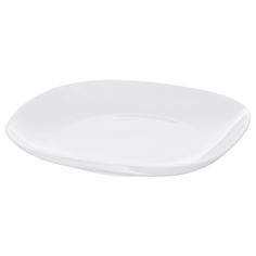 an empty white plate on a white background