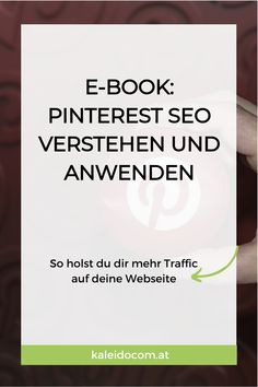 E-Book-Cover über Pinterest SEO mit dem Ziel, mehr Traffic auf die Webseite zu leiten.