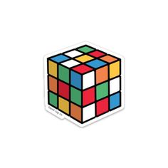 a rubik cube sticker on a white background