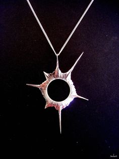 Solar eclipse black hole sun star jewelry necklace by jewelsculpts, $44.00 Flying Saucer Necklace, Luxury Symbolic Metal Jewelry, Space Jewelry Men, Luxury Celestial Metal Jewelry, Spaceage Jewelry, Space Jewelry Silver, Lumin Jewelry, Fate Jewelry, Eclipse Jewelry