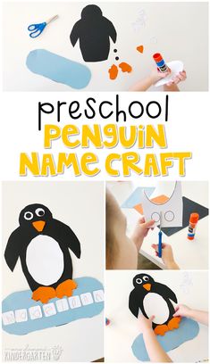 this penguin name craft is perfect for kids to make