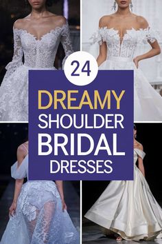 Tulle Ball Gown Magic: 24 Off-The-Shoulder Wedding Dresses