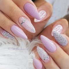 Nails Pretty, Fake Nails With Glue, Classy Nails, Purple Nails, Artificial Nails, Nail Arts, Acrylic Nail Designs, Nail Inspiration