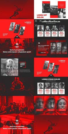 the red and black website design is displayed in this image, it appears to be designed with