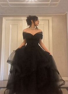 Any things please feel free to contact us: sales@cutedressy.com ******* Product Details******* Product Number:#B9OF Fabric: Tulle Color: Black Neckline: Sweetheart Back Style: Lace-up Hemline: Floor Length Making time: 2-3 weeks, Shipping time: 3-5 working days. Custom size/color, Rush Order is available, and no extra Royaltycore Dress, Tulle Prom Dress Black, Long Party Dress, Chique Outfits, Black Off Shoulder, Black Prom Dress, Prom Dress Inspiration, Black Prom, Pretty Prom Dresses