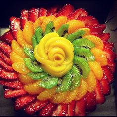 the fruit is made to look like a flower