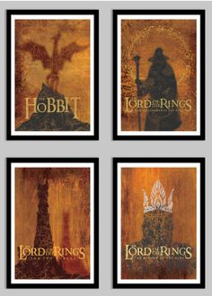 the lord of the rings movie poster art prints set of 4 8x10 inches